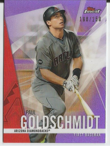 2017 Topps Finest Purple Refractor /250 Paul Goldschmidt Ari