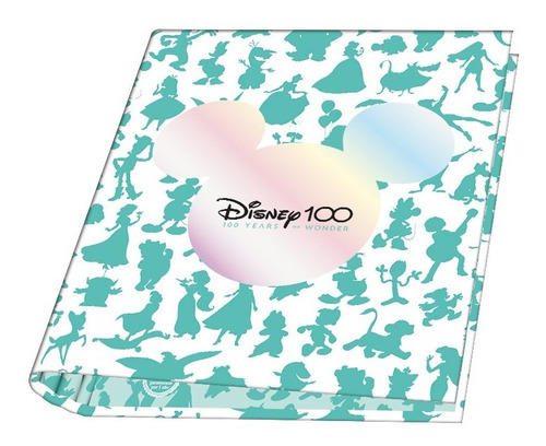 Carpeta A4 Disney 100 Años Mooving Ganchos 2x40 Diseño PERSONAJES AQUA