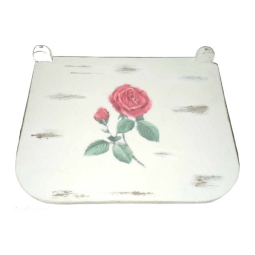 Repisa De Madera Con Decoupage Shabby Chic 35x29 Cm