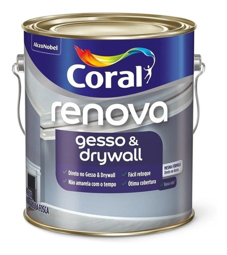 Tinta Para Gesso E Drywall Branco 3,6lt Renova Coral