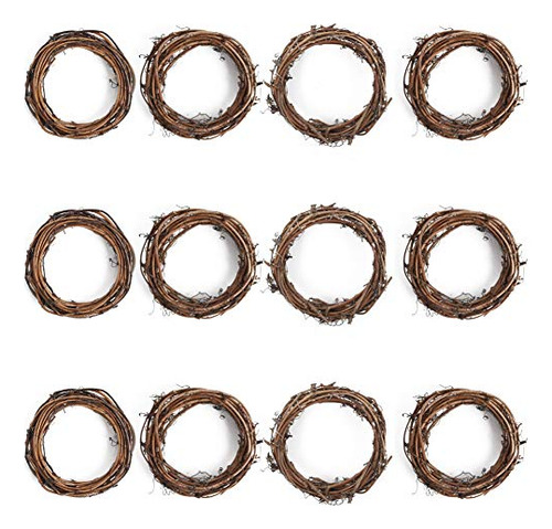 12pcs Grapevine Wreath, 4  Stick Wreath Twig Wreath Diy...