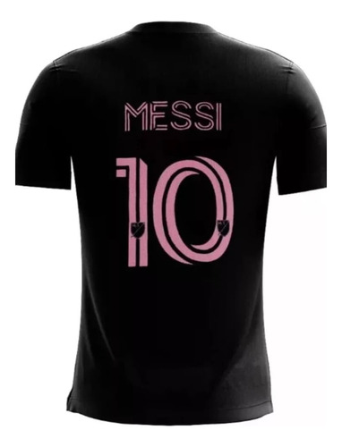 Camiseta Inter Miami Messi 10 Niños Talle 8 Al 16 Negra