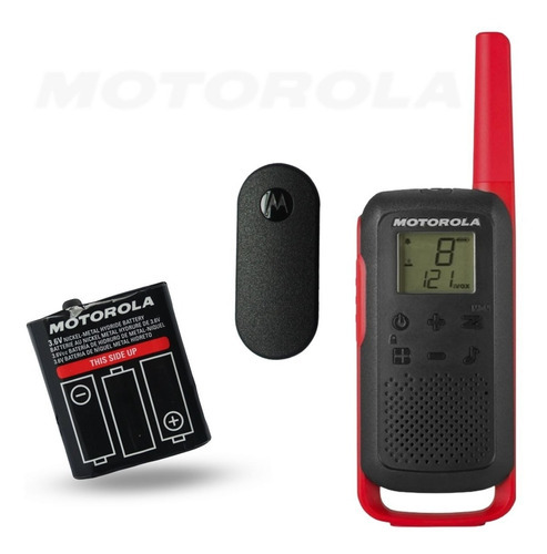 Talkabout Rádio Motorola T210 Alcance Até 32km Pra Reposição Bandas De Freqüência Uhf Cor Preto