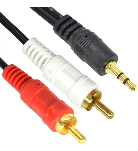 Cable Audio Rca 2x1 De 3.5mm A Audio Rca 10 Metros Gold Full