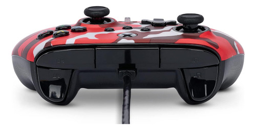 Control Xbox Power A Cableado Rojo Camuflado - Ergonómico Rojo Camu