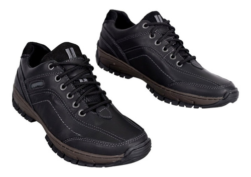Imagen 5 de 9 de Zapato Hombre Trekking De Cuero Zurich 2058 Goma Caucho