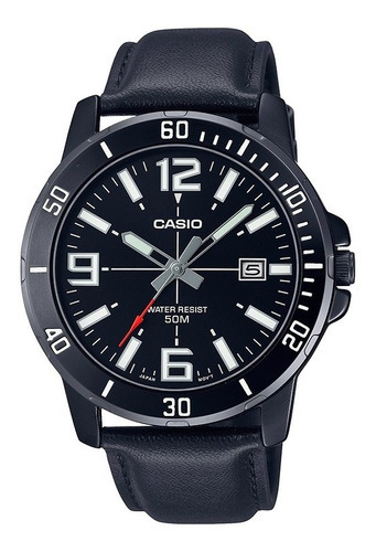 Reloj Hombre Casio Mtp-vd01bl-1bv Negro Analogo