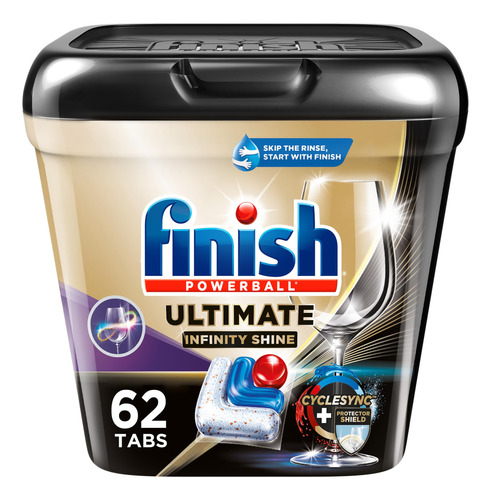 Finish Ultimate Plus Infinity Shine - 62 Unidades - Detergen