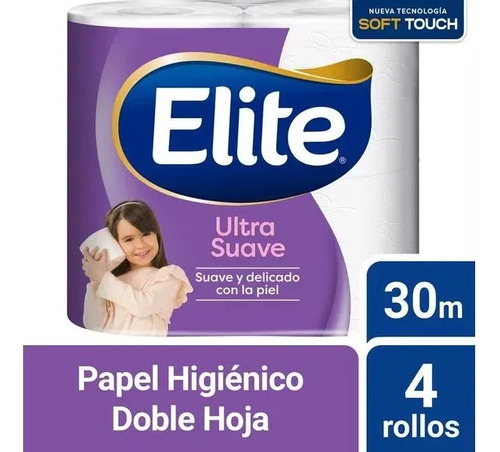 Papel Higienico Elite Ultra Seda Doble Hoja 4 X 30mt./