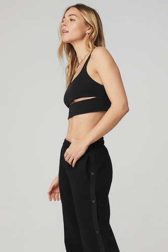 Alo Yoga Top Negro Slit Bra Negro Slit Bra S