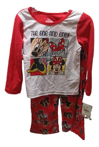 Pijama Disney Minnie Conjunto De 2pz Rojo Niña Mw1138tlljc