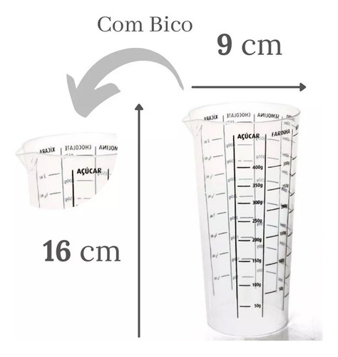 Copo Medida 500ml + Pote Redondo Com Tampa 5,2 Litros Colors