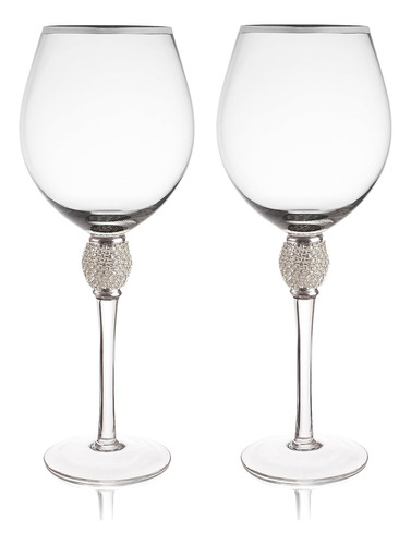 Trinkware Juego De 2 copas De Martini De Tallo  rhinestone