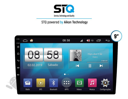 Imagem 4 de 9 de Multimídia Stq Aikon Hyundai Santa Fé 2008-2012 + C F + Tv F