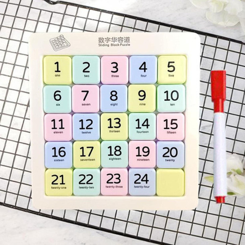 Rompecabezas Deslizante Con Números Magnéticos, Juego 5x5