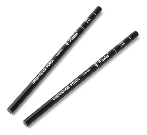 Kit X2 Lapiz De Vidrio Para Ceramica Pasler - Color Negro