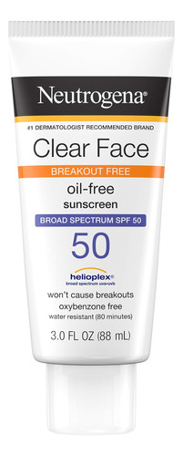 Crema Solar Neutrogena Clear Face Liquid Lotion Spf 50 90 Ml