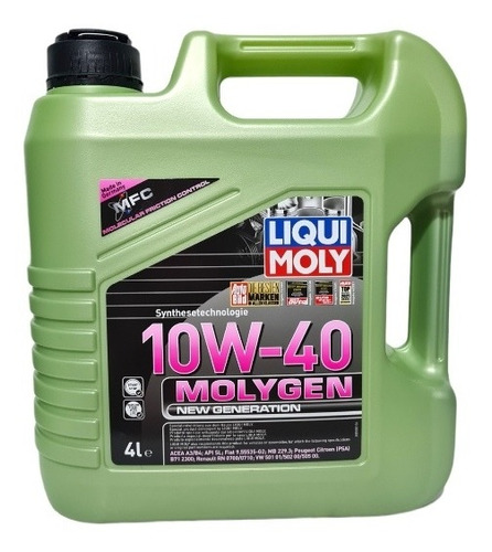 Aceite 10w40 Full Sintetico Molygen , Marca Liqui Moly 4l
