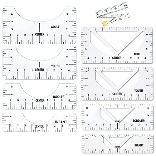 9 Piezas De Regla Camisetas Alinear Vinilo, Regla Tshir...