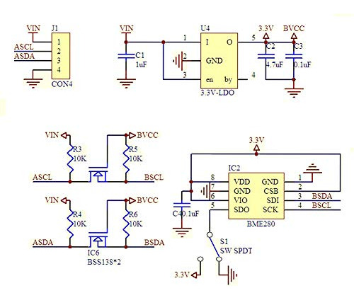 Módulo Sensor Bme280 I2c Arduino (4 Unid.)