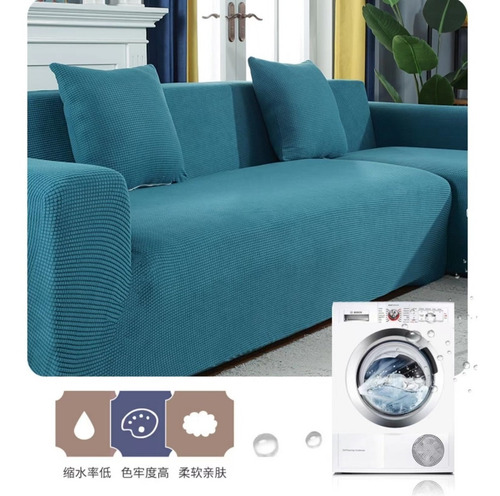 Imagen 5 de 10 de Funda De Sofá Forma De Il Chaise Longue 3 Asientos X Un Par