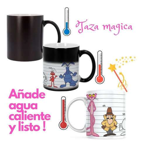 Taza Magica Sublimada 11 Oz Pantera Rosa F458