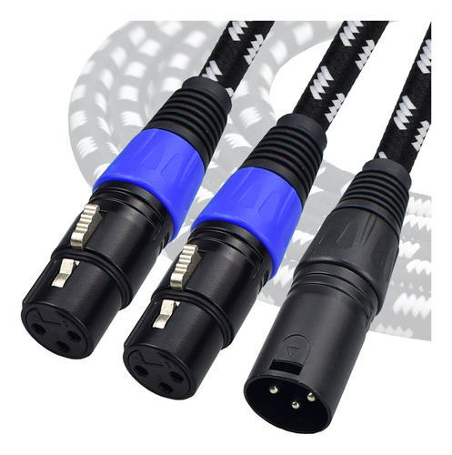 Xlr Splitter Y Cable 2 Hembra A 1 Macho, Cable De Conexión X