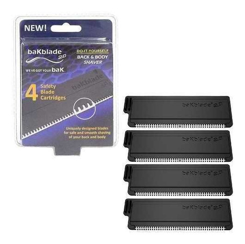 Set 4 Cuchillas Repuesto Afeitadora Vello Espalda Bakblade