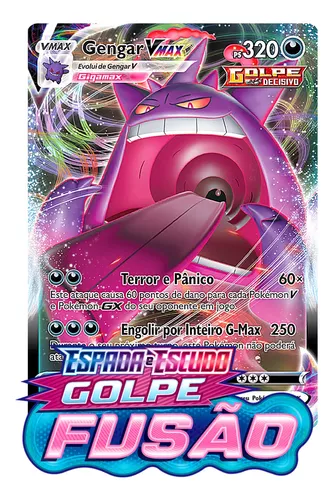 Carta Pokémon Gengar Vmax Full Art Alternativa Golpe Fusão - Escorrega o  Preço