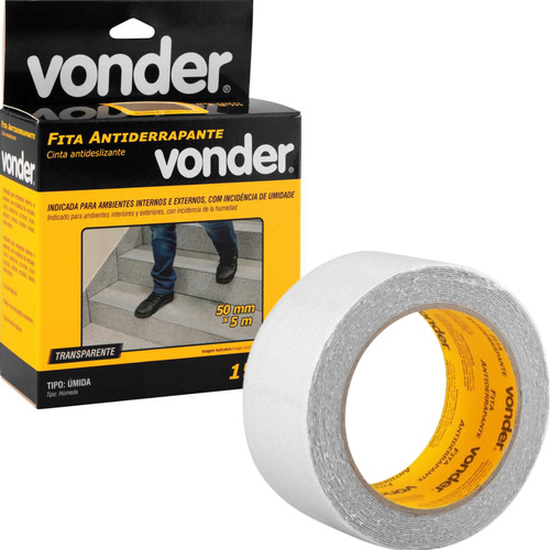 Fita Antiderrapante Externa Resistente Umidade Incolor 5m