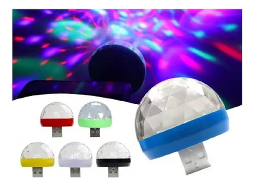 Mini Luz Esfera Mágica Para Fiesta Led Usb C/ Sensor Rítmico