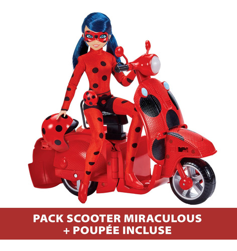 Muñeca Playset Bandai Miraculous Ladybug Switch N Go Scooter
