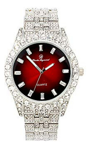 Reloj De Metal Hip Hop Para Hombre - Grandes Diamantes De Im