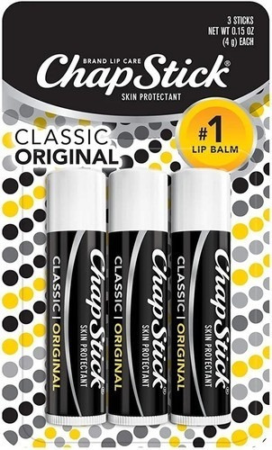 Chapstick Pack Com 3 Hidratantes Labiais  Chap Stick