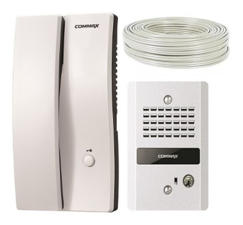 Kit Interfon Commax  Auricular, Frente De Calle Y 50mt Cable