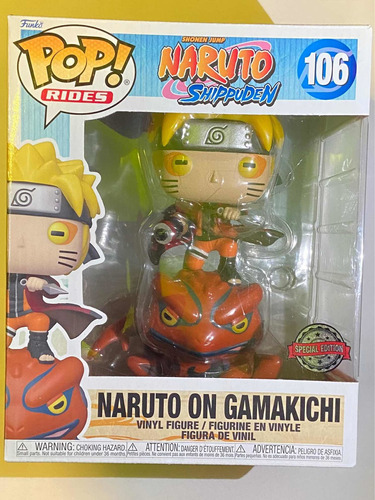 Funko Pop Naruto On Gamakichi Exclusivo