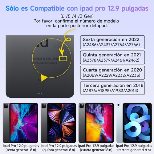 Funda Con Teclado Mágico Para iPad Pro 12.9 Magic Keyboard