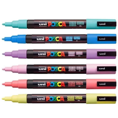 Lápices Posca Pastel Pc-3m Por Unidad Punta Fina 1,3 Mm
