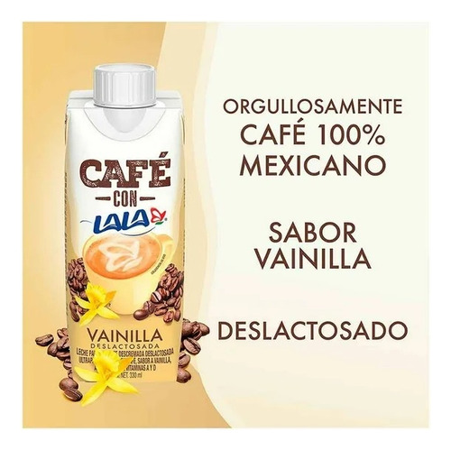 10 Pzas Café Con Leche Lala Vainilla 330 Ml