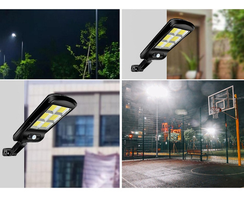 Lámpara Solar Poste 300w Calle Llevada Con Control Remoto