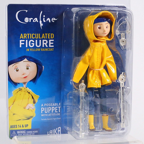 Capa De Chuva Coraline In Yellow De 18 Cm Em Pvc Action Figu