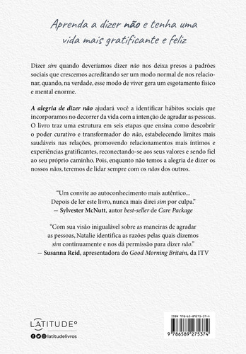 A Alegria De Dizer Nao: Pare De Tentar Agradar As Pessoas, Imponha Limites E Diga Sim À Vida Que Você Deseja, De Lue, Natalie. Editorial Latitude, Capa Mole, Edição 1 Em Português, 2023