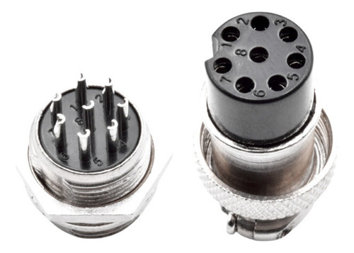 10 Peças - Conector Mike 8 Vias Macho / Fêmea (par) Promoção