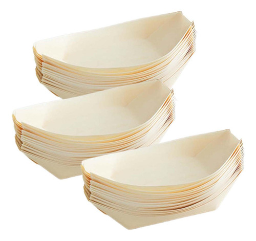 M 50 Bandejas De Madera Para Servir En Forma De 25cm X