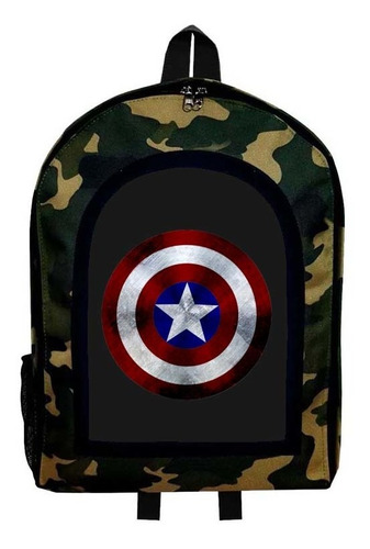 Mochila Camuflada Capitan America Nueva Colección Modelo 106