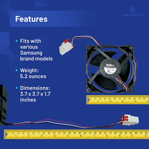 Evertechpro Da31-00287a - Conjunto De Motor De Ventilador Ev