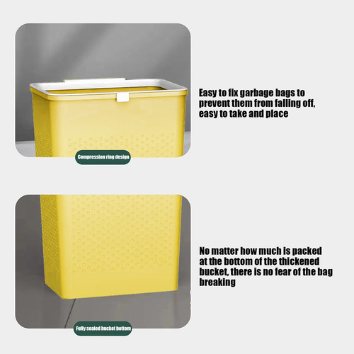 Plastic Trash Can Rectangular High Value Storage Bucket Hous