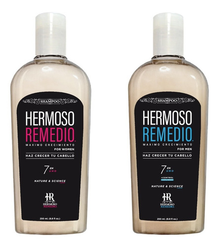 Imagen 1 de 10 de Duo Shampoo Anticaida Crecimiento Reparador Cabello 7 En 1