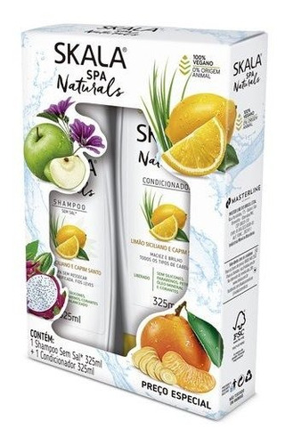 Kit Shampoo Y Acondicionador Skala Tangerina Crecimiento