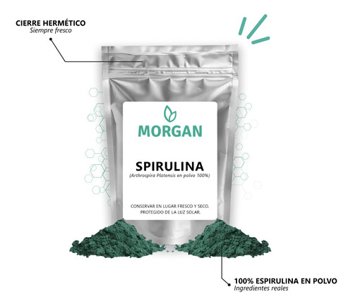 Pack Spirulina 100grs + Chlorella 100grs En Polvo | Premium Característico